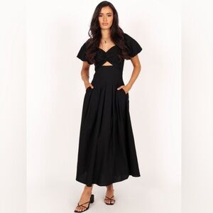 Petal & Pup Black Midi Dress